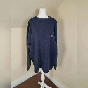 Free People Men's Wool Blend Blue/Gray Crewneck Sweater Size L Vintage